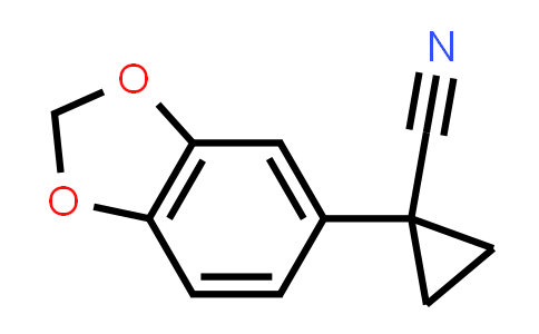 CAS No. 33522-14-4, 1-(Benzo[d][1,3]dioxol-5-yl)cyclopropanecarbonitrile