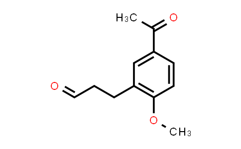 CAS No. 33538-86-2, Benzenepropanal, 5-acetyl-2-methoxy-