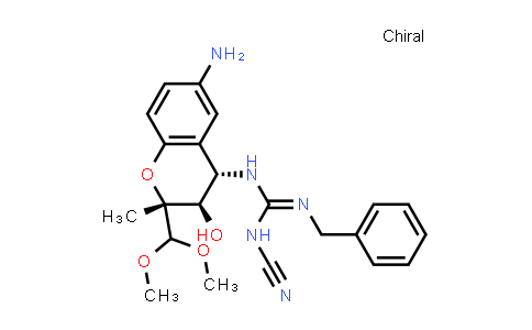 CAS No. 335381-86-7, N-[(2R,3R,4S)-6-Amino-2-(dimethoxymethyl)-3,4-dihydro-3-hydroxy-2-methyl-2H-1-benzopyran-4-yl]-N'-cyano-N''-(phenylmethyl)guanidine