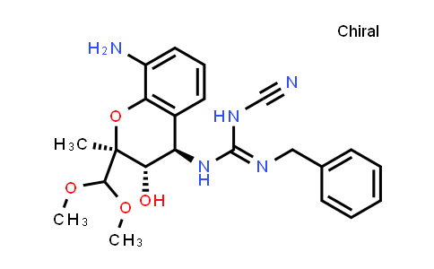 CAS No. 335381-99-2, N-[(2S,3S,4R)-8-Amino-2-(dimethoxymethyl)-3,4-dihydro-3-hydroxy-2-methyl-2H-1-benzopyran-4-yl]-N'-cyano-N''-(phenylmethyl)guanidine