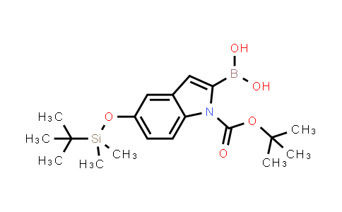 CAS No. 335649-61-1, 1H-Indole-1-carboxylic acid, 2-borono-5-[[(1,1-dimethylethyl)dimethylsilyl]oxy]-, 1-(1,1-dimethylethyl) ester