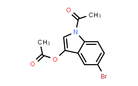 CAS No. 33588-54-4, 1-Acetyl-5-bromo-1H-indol-3-yl acetate