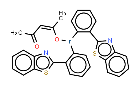 CAS No. 337526-88-2, Bis(2-phenylbenzothiazole-C2,N)(acetylacetonato)iridium(III)