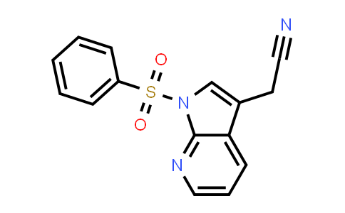 CAS No. 338731-11-6, 1H-Pyrrolo[2,3-b]pyridine-3-acetonitrile, 1-(phenylsulfonyl)-