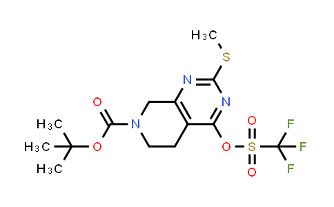 CAS No. 338739-82-5, tert-Butyl 2-(methylthio)-4-(((trifluoromethyl)sulfonyl)oxy)-5,8-dihydropyrido[3,4-d]pyrimidine-7(6H)-carboxylate