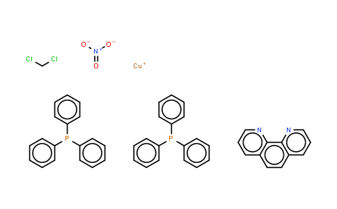 CAS No. 33989-10-5, (1,10-Phenanthroline)bis(triphenylphosphine)copper(I) nitrate dichloromethane adduct