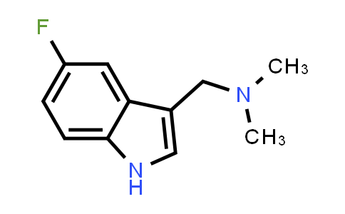 CAS No. 343-90-8, 1-(5-Fluoro-1H-indol-3-yl)-N,N-dimethylmethanamine