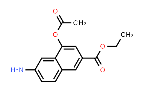 CAS No. 343604-03-5, 2-Naphthalenecarboxylic acid, 4-(acetyloxy)-6-amino-, ethyl ester