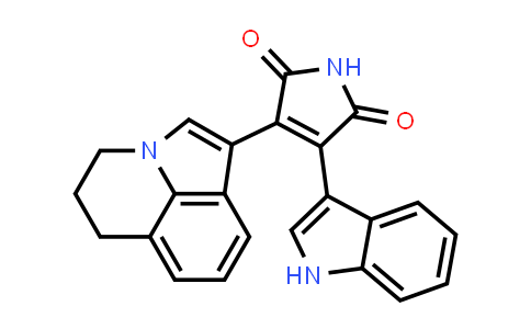 CAS No. 345261-20-3, 3-(5,6-Dihydro-4H-pyrrolo[3,2,1-ij]quinolin-1-yl)-4-(1H-indol-3-yl)-1H-pyrrole-2,5-dione