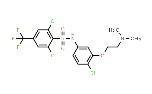 CAS No. 345892-71-9, Benzenesulfonamide, 2,6-dichloro-N-[4-chloro-3-[2-(dimethylamino)ethoxy]phenyl]-4-(trifluoromethyl)-