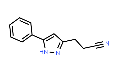 CAS No. 345894-89-5, 3-(5-Phenyl-1H-pyrazol-3-yl)propanenitrile