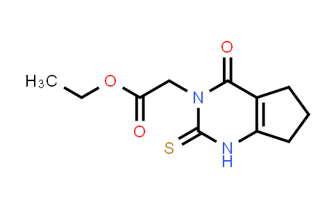 CAS No. 345897-09-8, Ethyl 2-(4-oxo-2-thioxo-6,7-dihydro-1H-cyclopenta[d]pyrimidin-3(2H,4H,5H)-yl)acetate