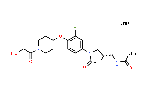 CAS No. 346664-43-5, Acetamide, N-[[(5S)-3-[3-fluoro-4-[[1-(hydroxyacetyl)-4-piperidinyl]oxy]phenyl]-2-oxo-5-oxazolidinyl]methyl]-