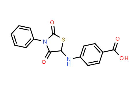 CAS No. 348078-44-4, 4-[(2,4-Dioxo-3-phenyl-1,3-thiazolidin-5-yl)amino]benzoic acid