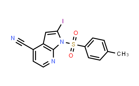 CAS No. 348639-79-2, 1H-Pyrrolo[2,3-b]pyridine-4-carbonitrile, 2-iodo-1-[(4-methylphenyl)sulfonyl]-
