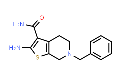 CAS No. 34959-32-5, Thieno[2,3-c]pyridine-3-carboxamide, 2-amino-4,5,6,7-tetrahydro-6-(phenylmethyl)-