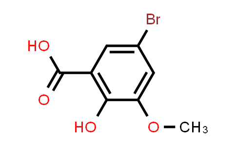 CAS No. 35090-76-7, 5-Bromo-2-hydroxy-3-methoxybenzoic acid