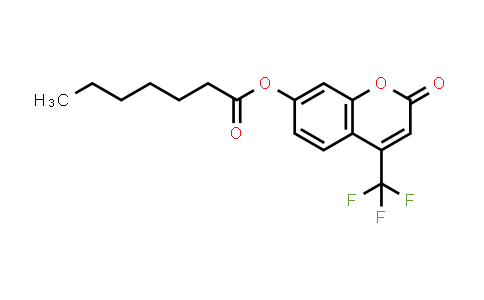 CAS No. 351002-79-4, Heptanoic acid, 2-oxo-4-(trifluoromethyl)-2H-1-benzopyran-7-yl ester