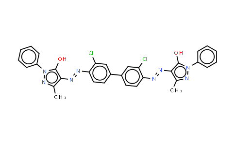CAS No. 3520-72-7, 4,4'-(3,3'-Dichloro1,1'-biphenyl-4,4'-diyl)bis(azo)bis2,4-dihydro-5-methyl-2-phenyl-3H-pyrazol-3-one