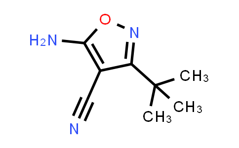 CAS No. 35261-05-3, 5-Amino-3-(tert-butyl)isoxazole-4-carbonitrile