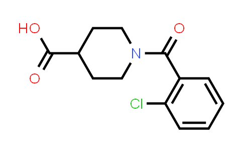 CAS No. 352673-16-6, 1-(2-Chlorobenzoyl)piperidine-4-carboxylic acid