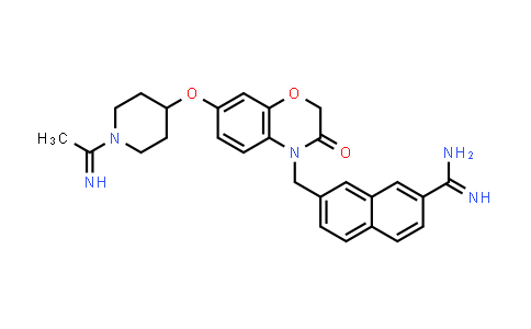 CAS No. 353228-03-2, 2-Naphthalenecarboximidamide, 7-[[2,3-dihydro-7-[[1-(1-iminoethyl)-4-piperidinyl]oxy]-3-oxo-4H-1,4-benzoxazin-4-yl]methyl]-