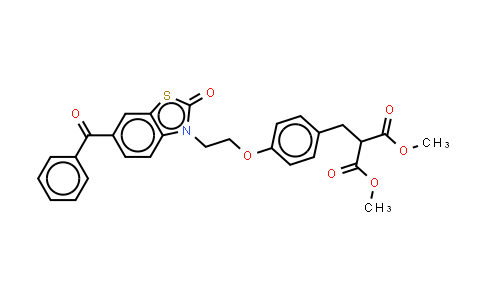 MC550593 | 353280-43-0 | [[4-[2-（6-苯甲酰基-2-氧代-3（2H）-苯并噻唑基）乙氧基]苯基]甲基]-1,3-propanedioicaciddimethylester