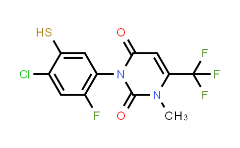 CAS No. 353292-92-9, 3-(4-Chloro-2-fluoro-5-mercaptophenyl)-1-methyl-6-(trifluoromethyl)pyrimidine-2,4(1H,3H)-dione