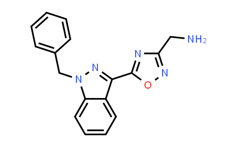 CAS No. 353504-54-8, 1,2,4-Oxadiazole-3-methanamine, 5-[1-(phenylmethyl)-1H-indazol-3-yl]-