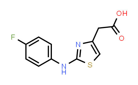 CAS No. 354124-90-6, 2-(2-((4-Fluorophenyl)amino)thiazol-4-yl)acetic acid