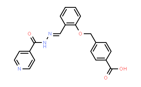 CAS No. 354561-77-6, (E)-4-((2-((2-isonicotinoylhydrazono)methyl)phenoxy)methyl)benzoic acid