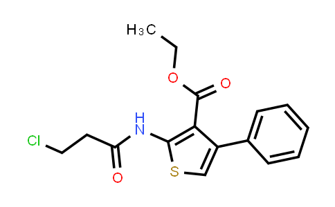 CAS No. 355003-70-2, Ethyl 2-(3-chloropropanamido)-4-phenylthiophene-3-carboxylate