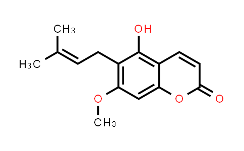 CAS No. 35590-46-6, 5-Hydroxy-7-methoxy-6-(3-methylbut-2-en-1-yl)-2H-chromen-2-one