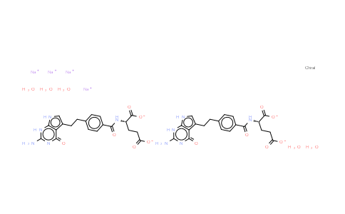 CAS No. 357166-30-4, Pemetrexed (disodium hemipenta hydrate)