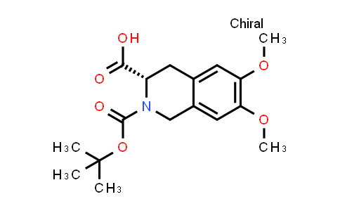 CAS No. 358627-67-5, (S)-2-(tert-Butoxycarbonyl)-6,7-dimethoxy-1,2,3,4-tetrahydroisoquinoline-3-carboxylic acid