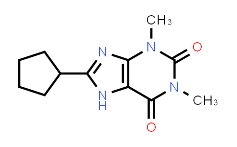 CAS No. 35873-49-5, 8-Cyclopentyl-1,3-dimethyl-1H-purine-2,6(3H,7H)-dione