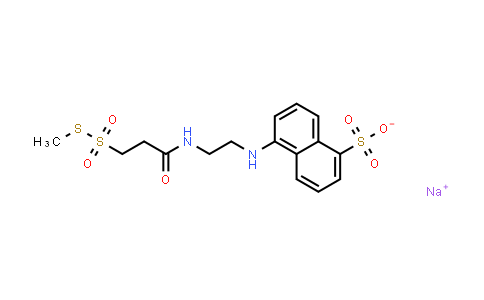 CAS No. 359436-83-2, Sodium 5-((2-(3-((methylthio)sulfonyl)propanamido)ethyl)amino)naphthalene-1-sulfonate