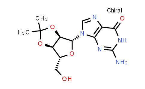 CAS No. 362-76-5, 2-Amino-9-((3aR,4R,6R,6aR)-6-(hydroxymethyl)-2,2-dimethyltetrahydrofuro[3,4-d][1,3]dioxol-4-yl)-1H-purin-6(9H)-one