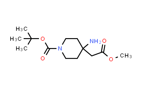 CAS No. 362703-57-9, tert-Butyl 4-amino-4-(2-methoxy-2-oxoethyl)piperidine-1-carboxylate