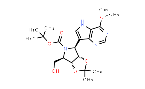CAS No. 364046-24-2, 5H-1,3-Dioxolo[4,5-c]pyrrole-5-carboxylic acid, tetrahydro-4-(hydroxymethyl)-6-(4-methoxy-5H-pyrrolo[3,2-d]pyrimidin-7-yl)-2,2-dimethyl-, 1,1-dimethylethyl ester, (3aR,4R,6S,6aS)-