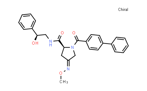 CAS No. 364077-04-3, 2-Pyrrolidinecarboxamide, 1-([1,1'-biphenyl]-4-ylcarbonyl)-N-[(2S)-2-hydroxy-2-phenylethyl]-4-(methoxyimino)-, (2S)-
