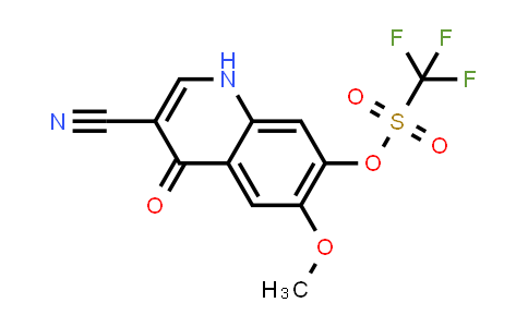 CAS No. 364793-71-5, Methanesulfonic acid, 1,1,1-trifluoro-, 3-cyano-1,4-dihydro-6-methoxy-4-oxo-7-quinolinyl ester