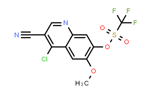 CAS No. 364793-72-6, Methanesulfonic acid, 1,1,1-trifluoro-, 4-chloro-3-cyano-6-methoxy-7-quinolinyl ester