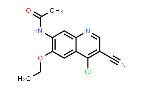 CAS No. 364793-98-6, Acetamide, N-(4-chloro-3-cyano-6-ethoxy-7-quinolinyl)-