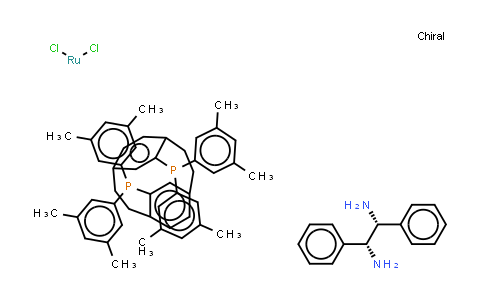 CAS No. 364795-64-2, Dichloro[(S)-(+)-4,12-bis(di(3,5-xylyl)phosphino)-[2.2]-paracyclophane][(1R,2R)-(+)-1,2-diphenylethylenediamine]ruthenium(II)