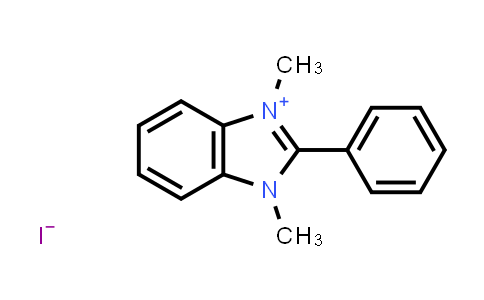CAS No. 3653-05-2, 1,3-Dimethyl-2-phenyl-1H-benzo[d]imidazol-3-ium iodide
