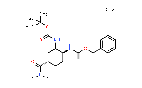 CAS No. 365998-35-2, Benzyl N-[(1S,2R,4S)-2-{[(tert-butoxy)carbonyl]amino}-4-(dimethylcarbamoyl)cyclohexyl]carbamate
