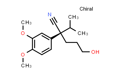 CAS No. 36622-25-0, (S)-2-(3,4-Dimethoxyphenyl)-5-hydroxy-2-isopropylpentanenitrile
