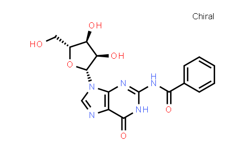 CAS No. 3676-72-0, N-(9-((2R,3R,4S,5R)-3,4-Dihydroxy-5-(hydroxymethyl)tetrahydrofuran-2-yl)-6-oxo-6,9-dihydro-1H-purin-2-yl)benzamide