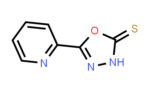 CAS No. 3690-47-9, 5-(Pyridin-2-yl)-1,3,4-oxadiazole-2(3H)-thione